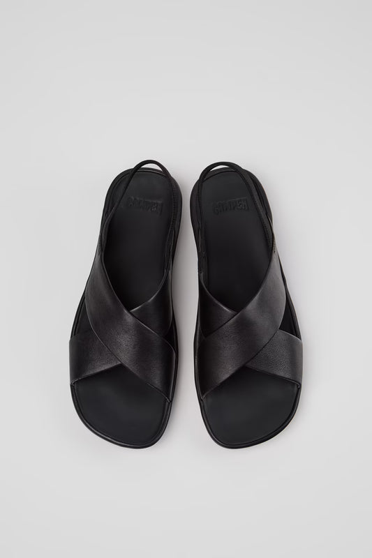 Camper Women's K201926-005 Right Isla Leather Sandals Black