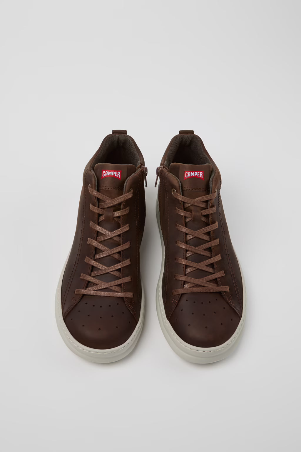 Camper Men's K300347 Runner Nubuck Leather Ankle Boots Brown