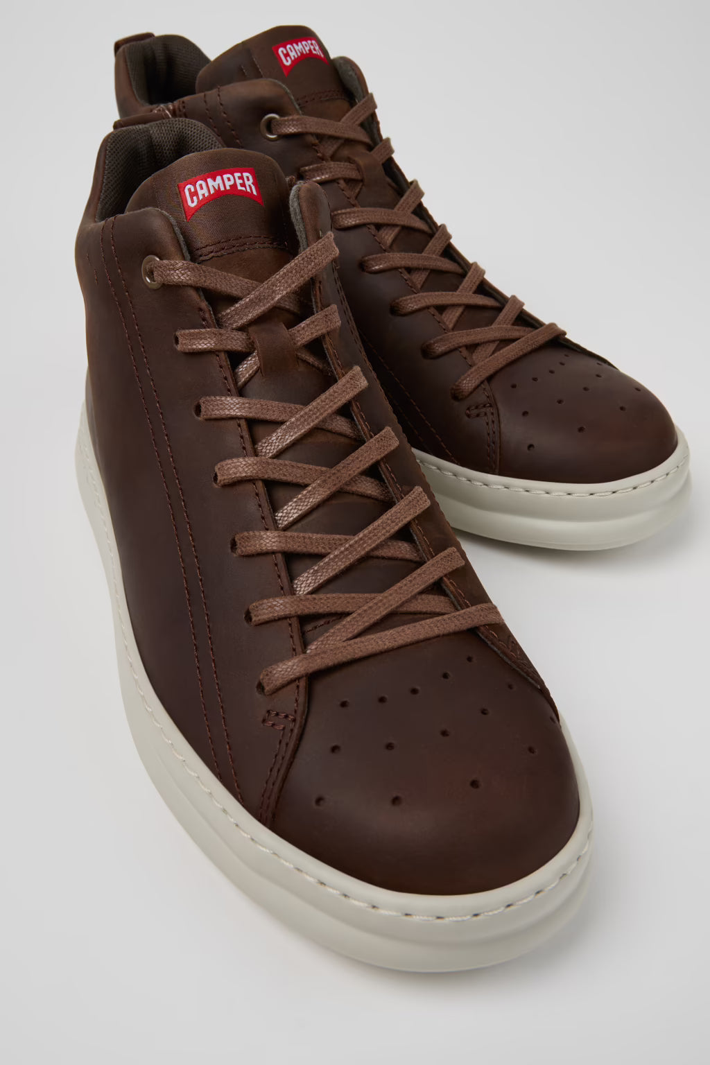 Camper Men's K300347 Runner Nubuck Leather Ankle Boots Brown