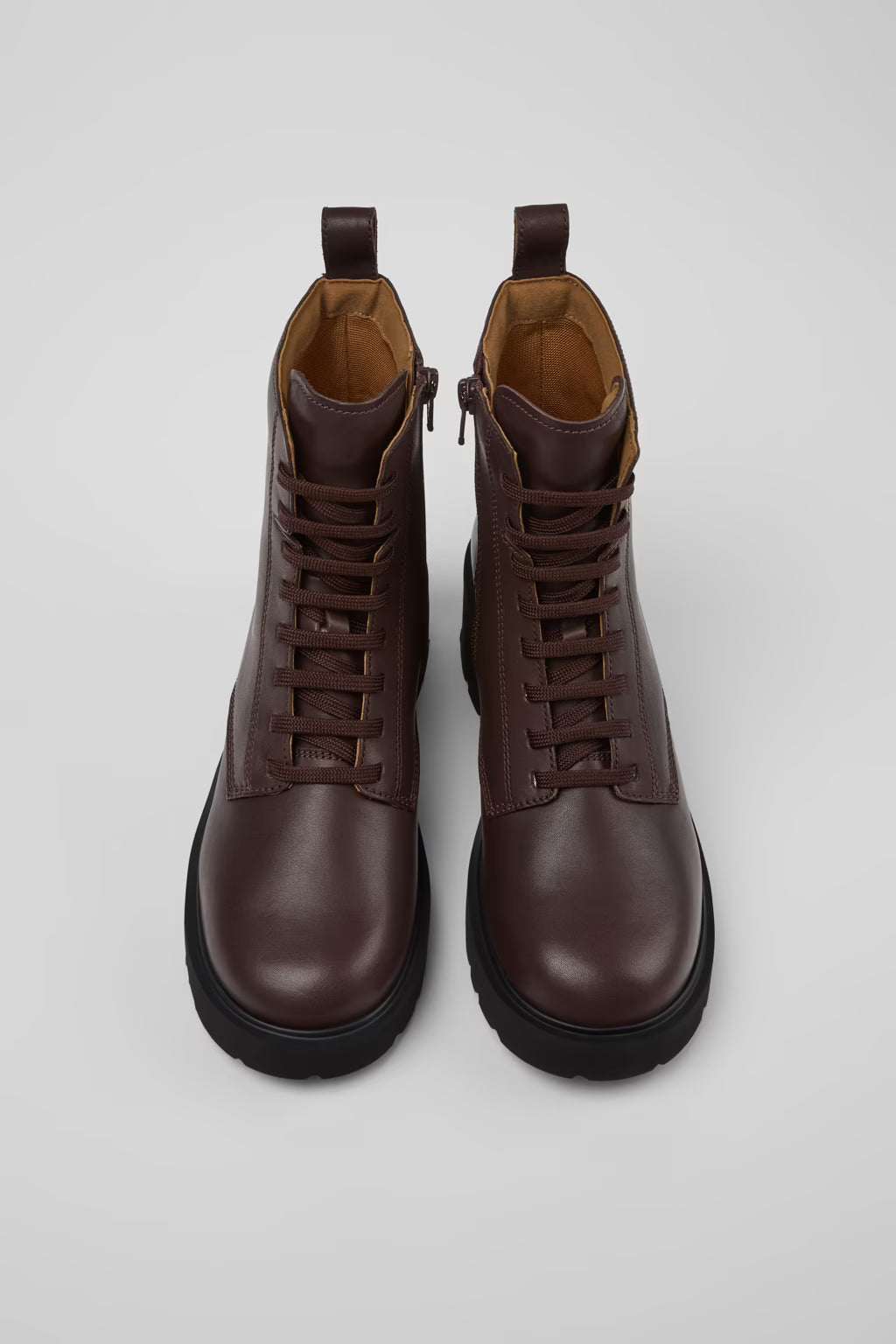 Camper Women's K400577 Milah Leather Ankle Boots Brown