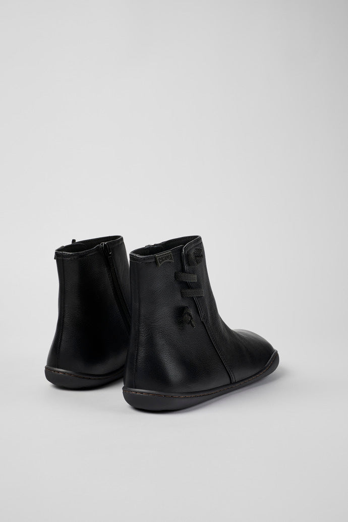 Camper Women's K400676 Peu Leather Ankle Boots Black