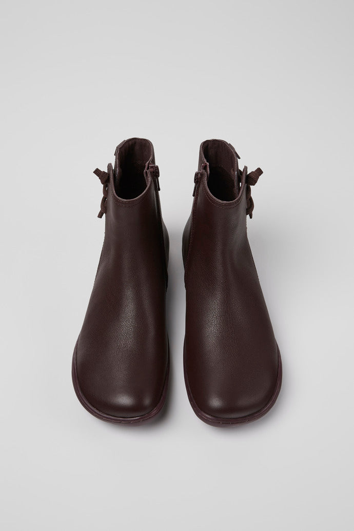 Women's burgundy store leather ankle boots