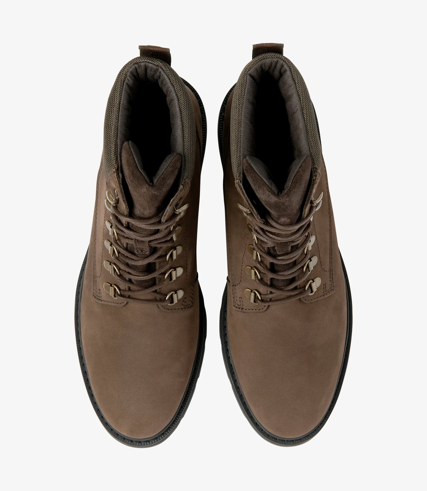 Loake Men's Nevis Nubuck Leather Waterproof Boots Dark Brown