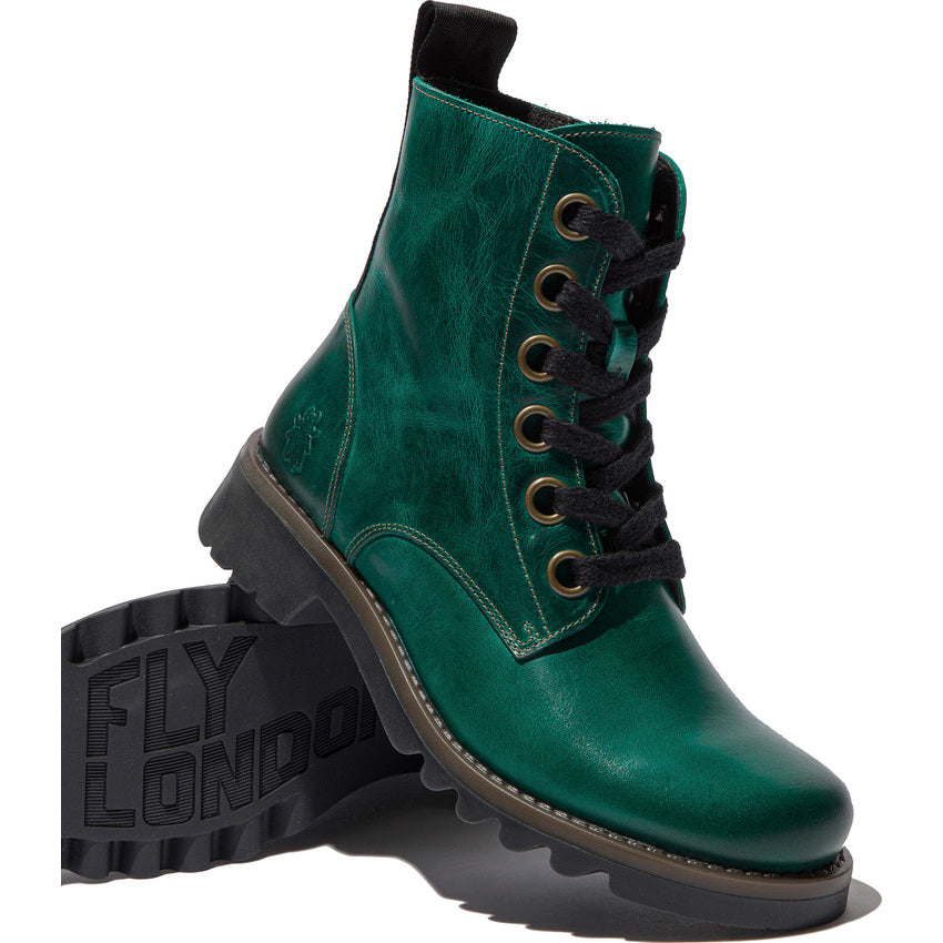 Fly London Women's RAGI539FLY Lace-Up Ankle Boots Shamrock Green