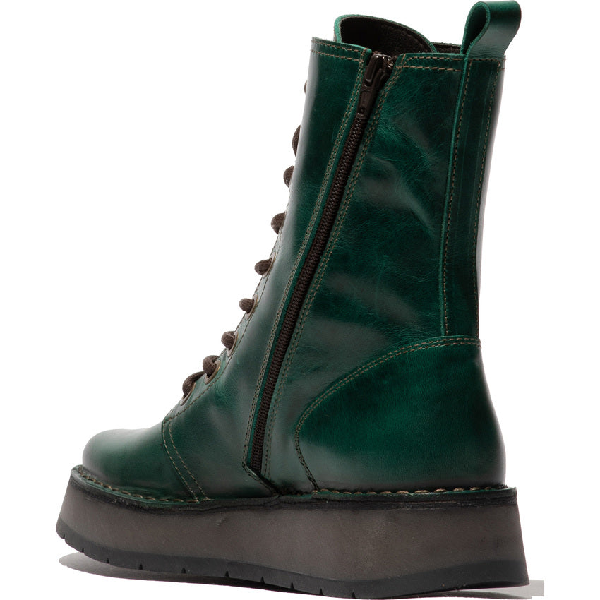 Fly London Women's RAMI043FLY Lace-Up Ankle Boots Shamrock Green