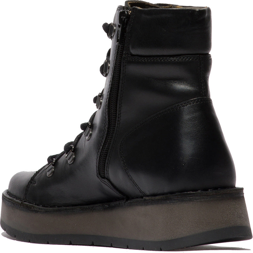 Fly London Women's ROXY094FLY Lace-Up Ankle Boots Blackfoot