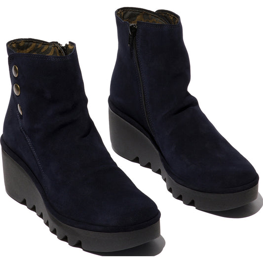 Fly London Women's BROM344FLY Ankle Boots Navy Blue Suede