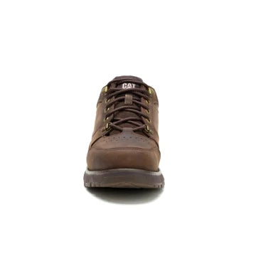 CAT Caterpillar Men's P726887 Pursue Hiker Low Leather Shoes Dark Brown