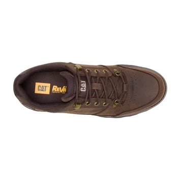 CAT Caterpillar Men's P726887 Pursue Hiker Low Leather Shoes Dark Brown