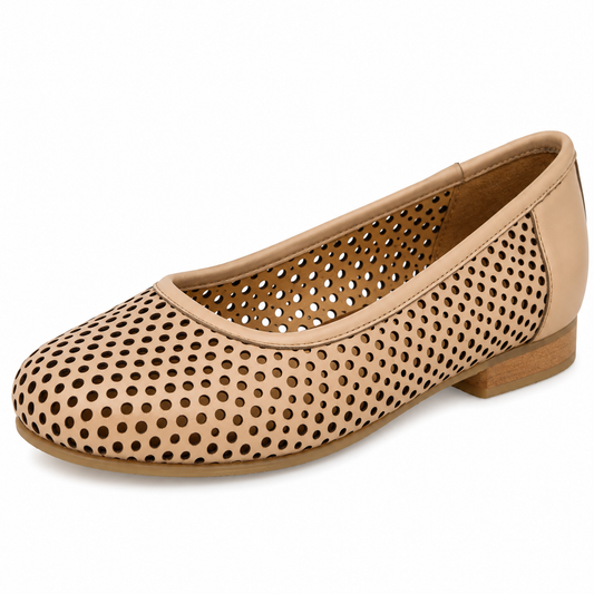 DB Wider Fit Women's Emmental Leather Pump Shoes Nude Pink