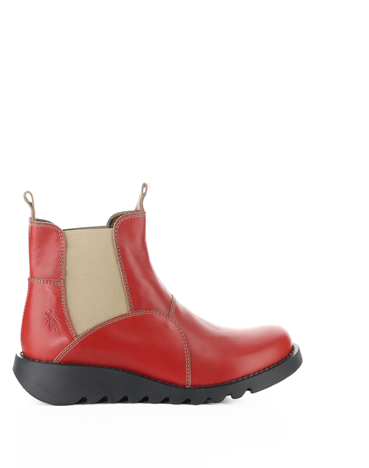 Fly London Women's SOIL512FLY Round Toe Pull On Boot - Chilli Pepper/Taupe