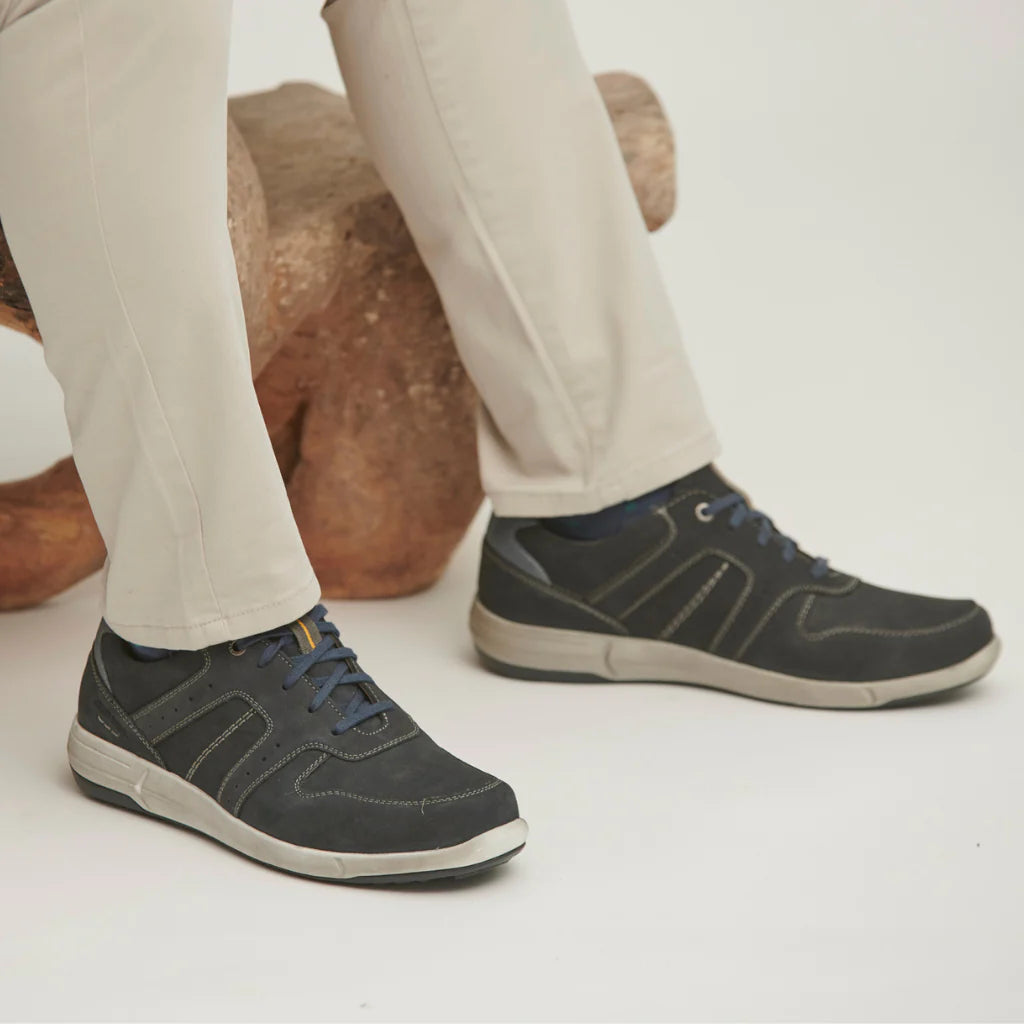 Josef Seibel Men's Enrico 28 Leather Casual Shoes Indigo Blue
