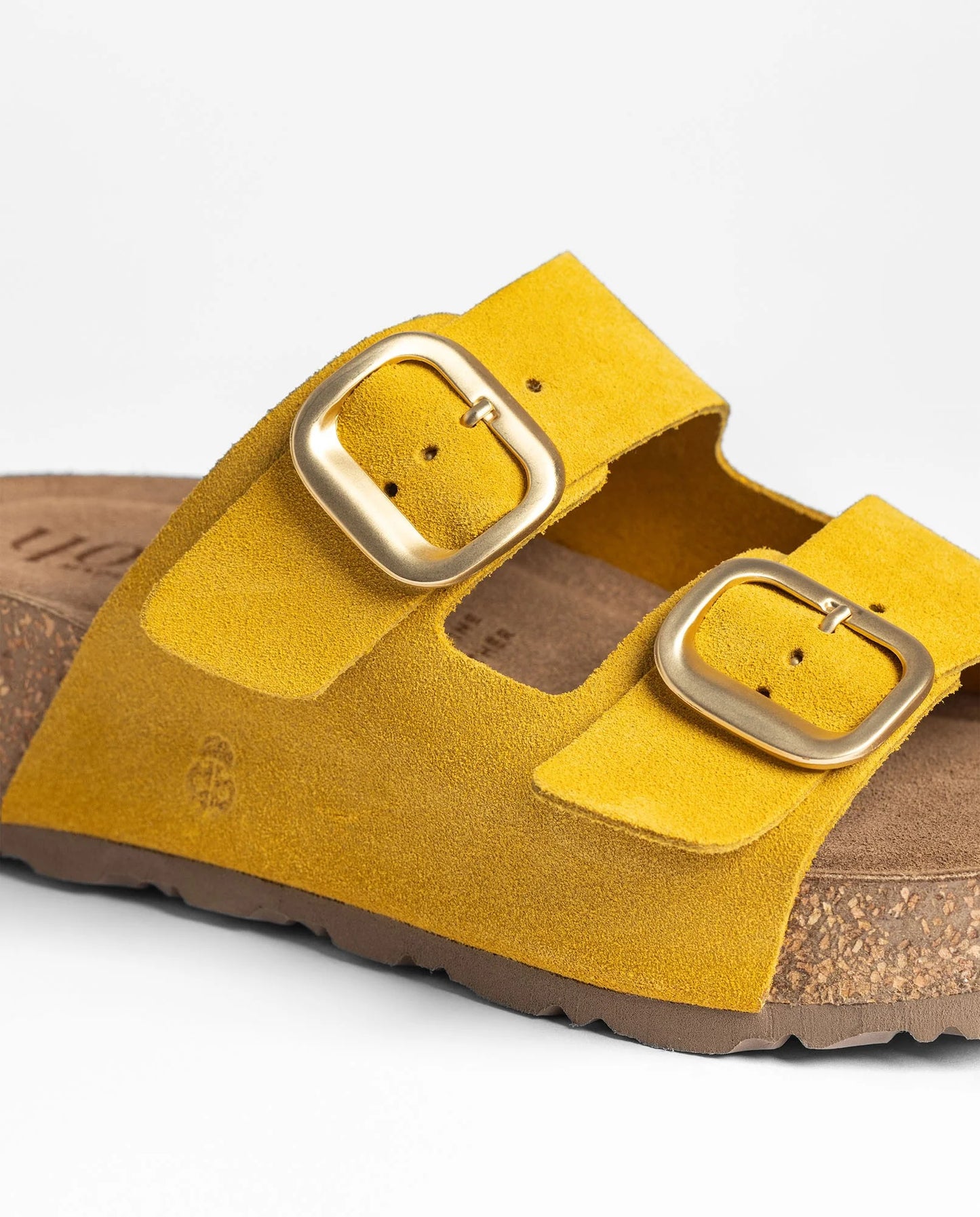 Yokono Women's WIWI-003 Leather Platform Sandals Citron / Yellow