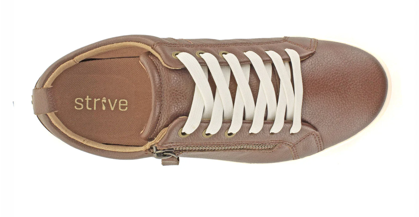 Strive Women's Talia Leather Lace-Up Sneakers Conker Brown