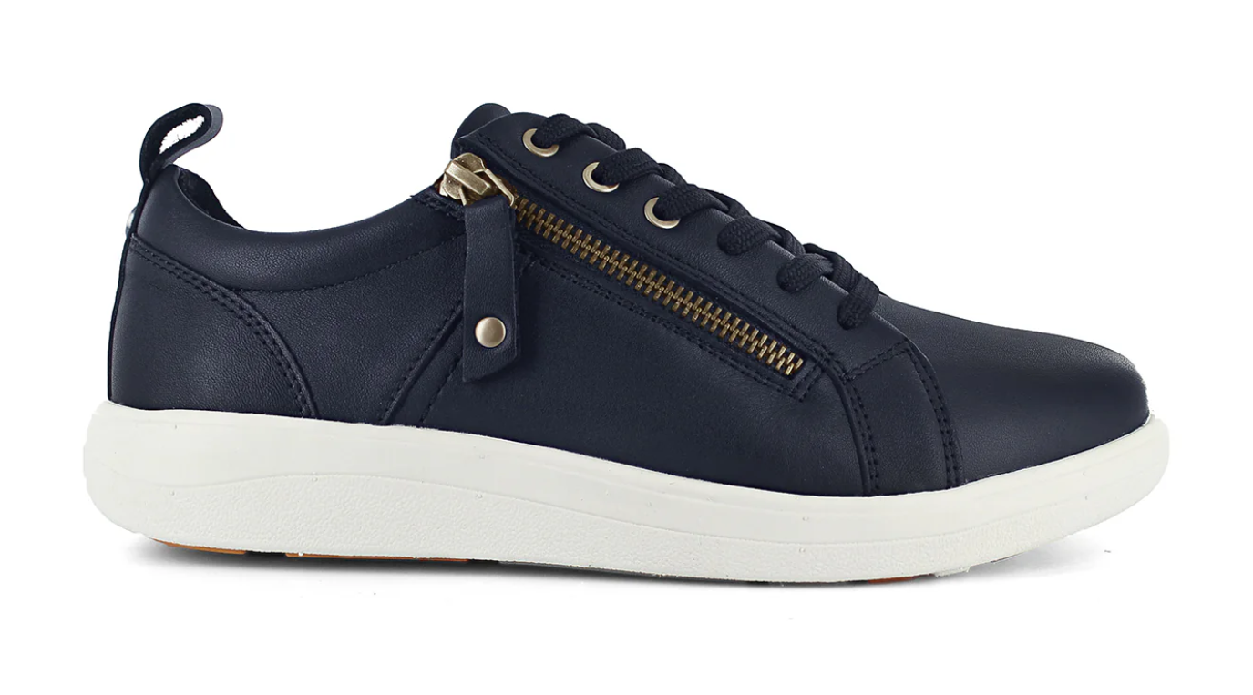 Strive Women's Talia Leather Lace-Up Sneakers Denim Blue