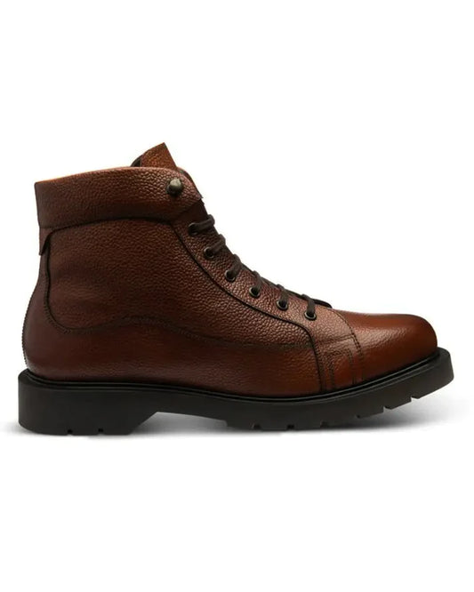 Loake Men's Trimble Leather Hand-Painted Boots Chestnut Brown