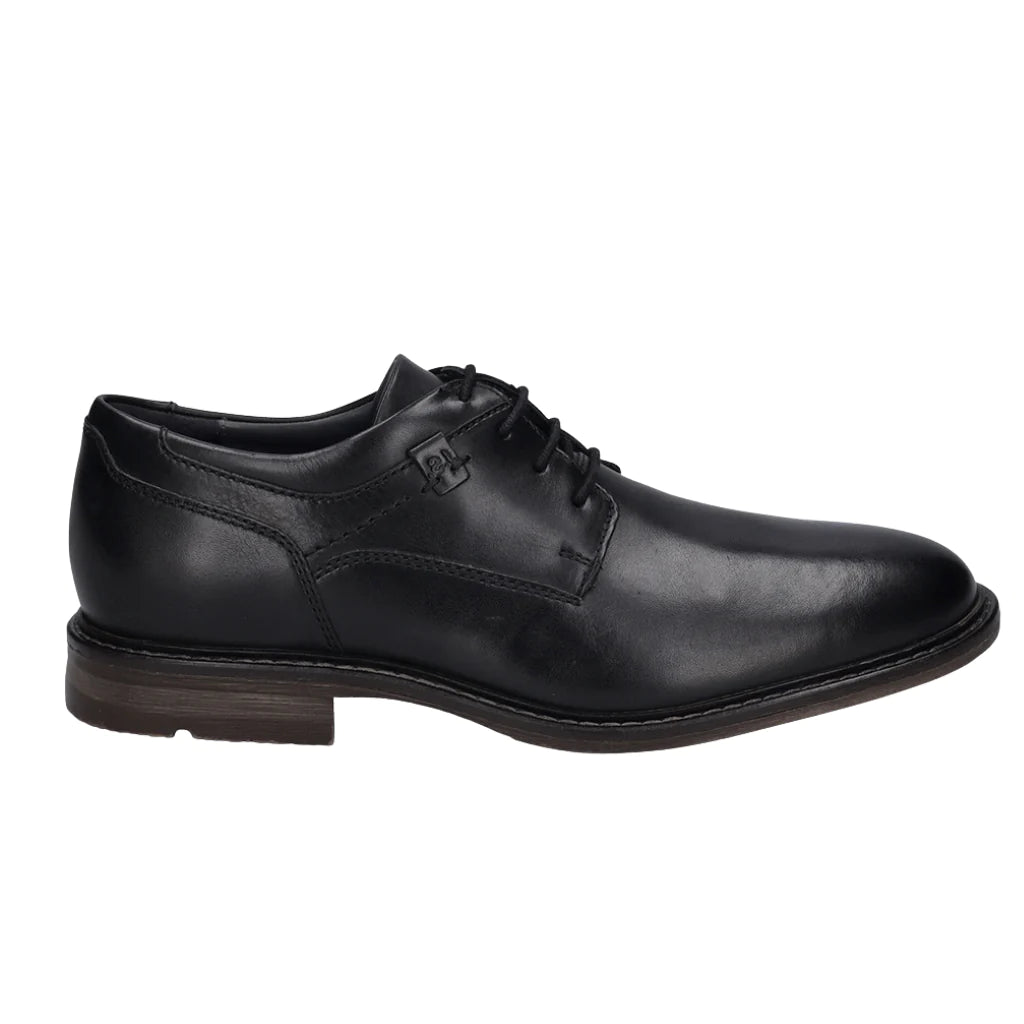 Josef Seibel Men's Earl 05 Leather Plain Toe Lace Shoes Black