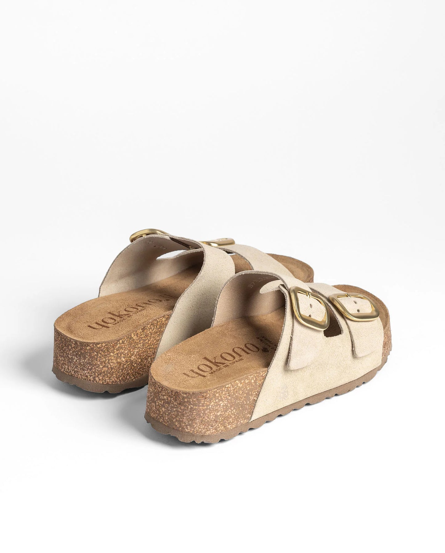 Yokono Women's WIWI-003 Leather Platform Sandals Crudo / Beige