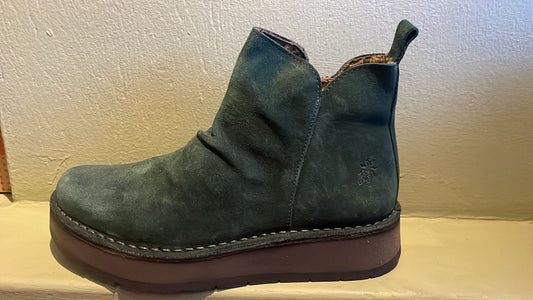 Fly London Women's RUJI202FLY Suede Leather Ankle Boots Forest Green