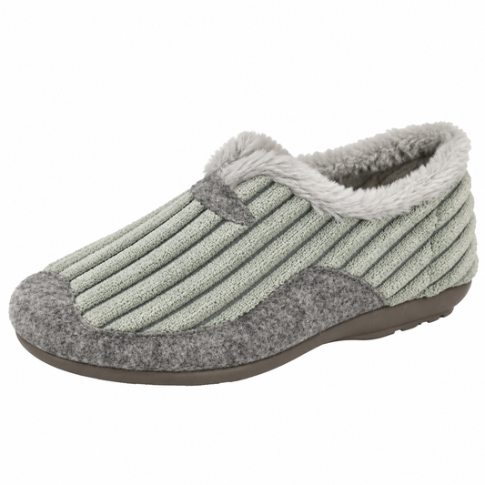 Ribbed_Sage_Grey_Faux-Fur_Slipper