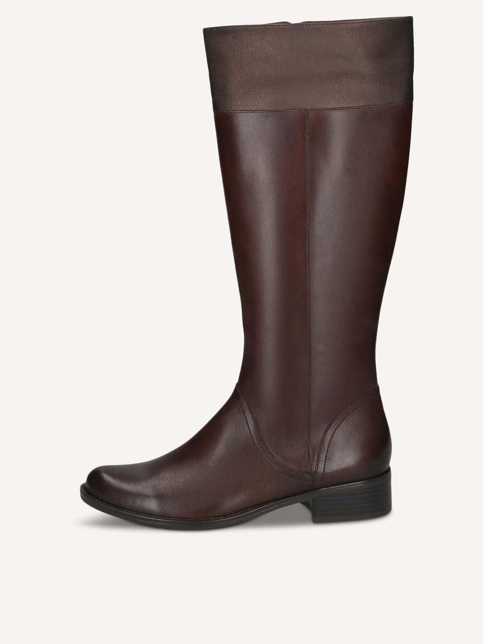 Caprice Women's 9-25511-41 Leather Knee High Boots Dark Brown Combi