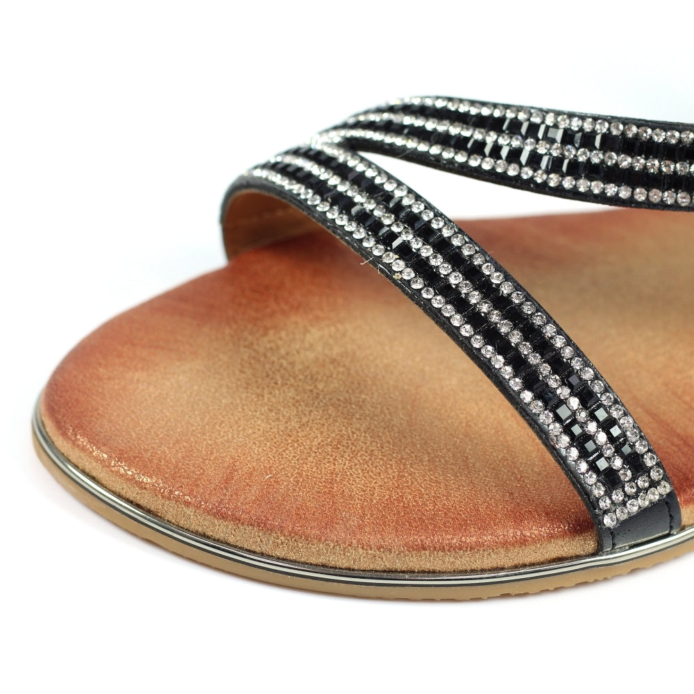 Lunar Women's JLH321 Blaise II Sandals Black