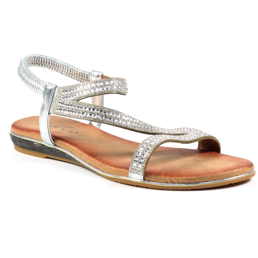 Lunar Women's JLH321 Blaise II Sandals Silver