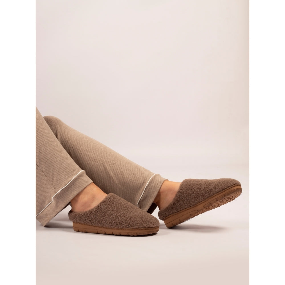 Lunar Women's KLA081 Burford Boxed Slippers Mokka Brown