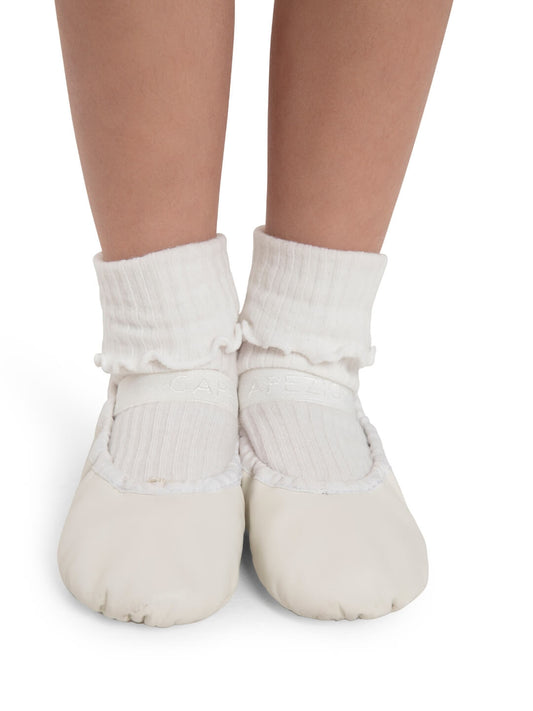 Capezio Girls Leather Daisy Ballet Shoes White