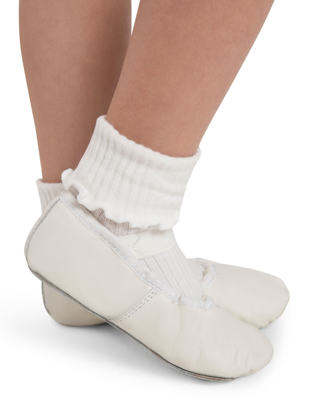 Capezio Girls Leather Daisy Ballet Shoes White
