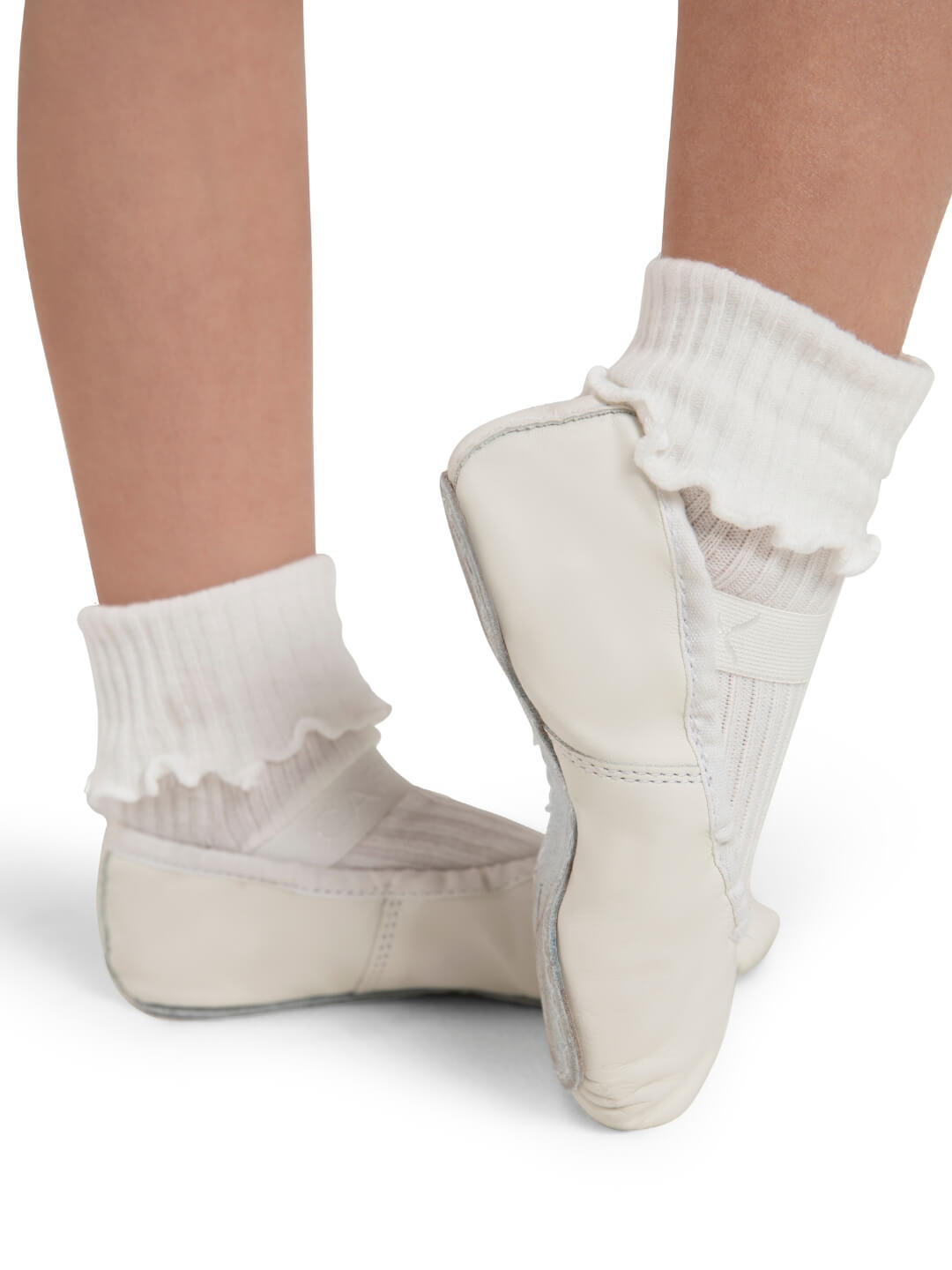 Capezio Girls Leather Daisy Ballet Shoes White