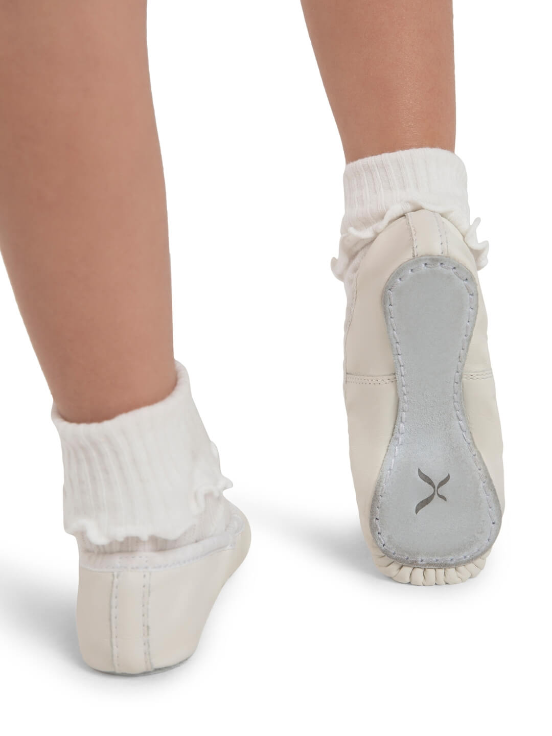 Capezio Girls Leather Daisy Ballet Shoes White