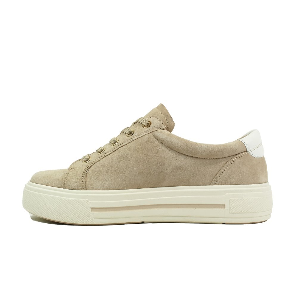 Caprice Women's 9-23351-43 318 Casual Suede Leather Trainers Sand