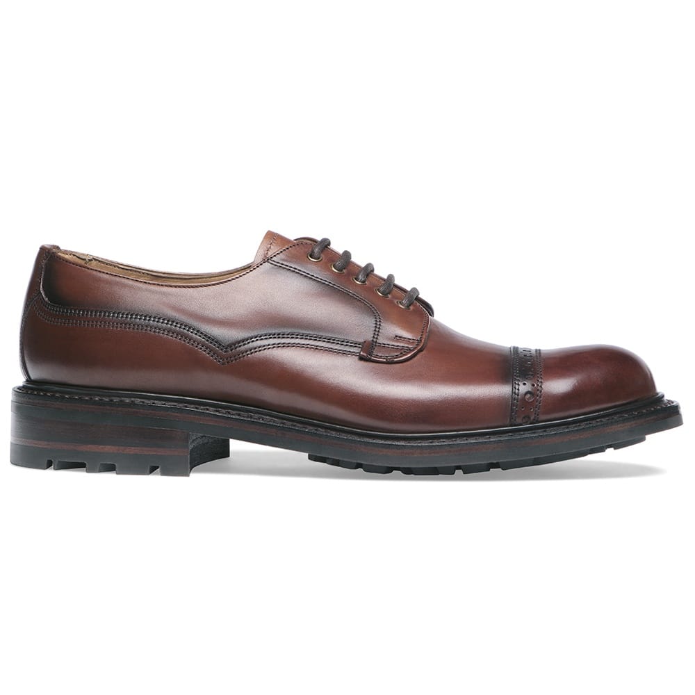 Joseph Cheaney Men's Amis B Capped Leather Derby Shoes Conker Brown