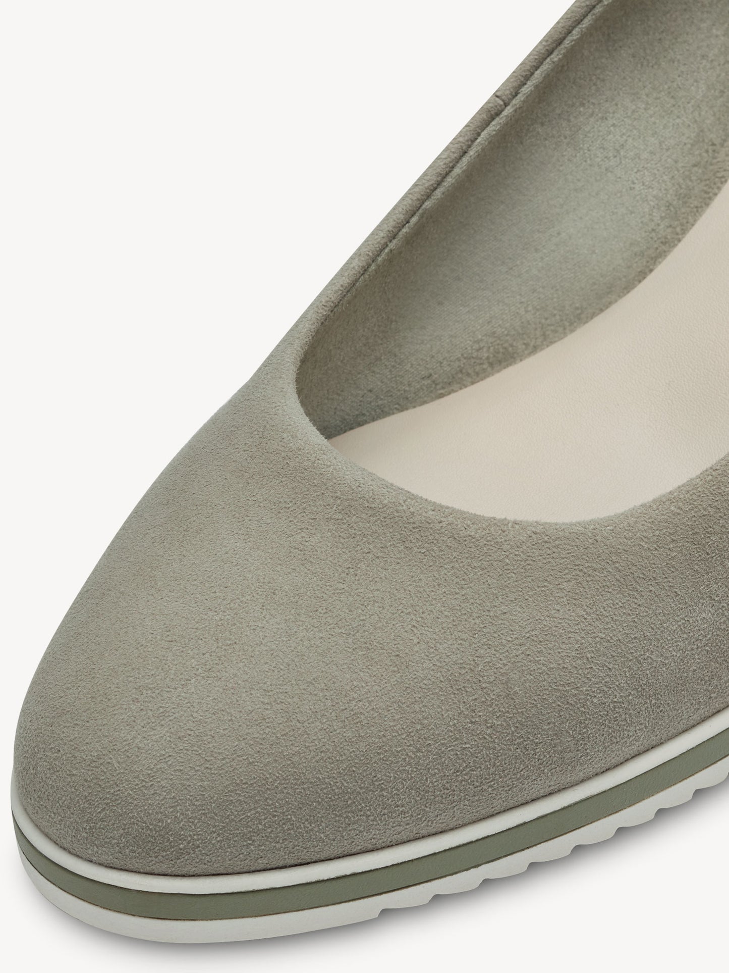 Tamaris Women's 1-22303-42 Leather Wedge Heel Pump Shoes Sage Green
