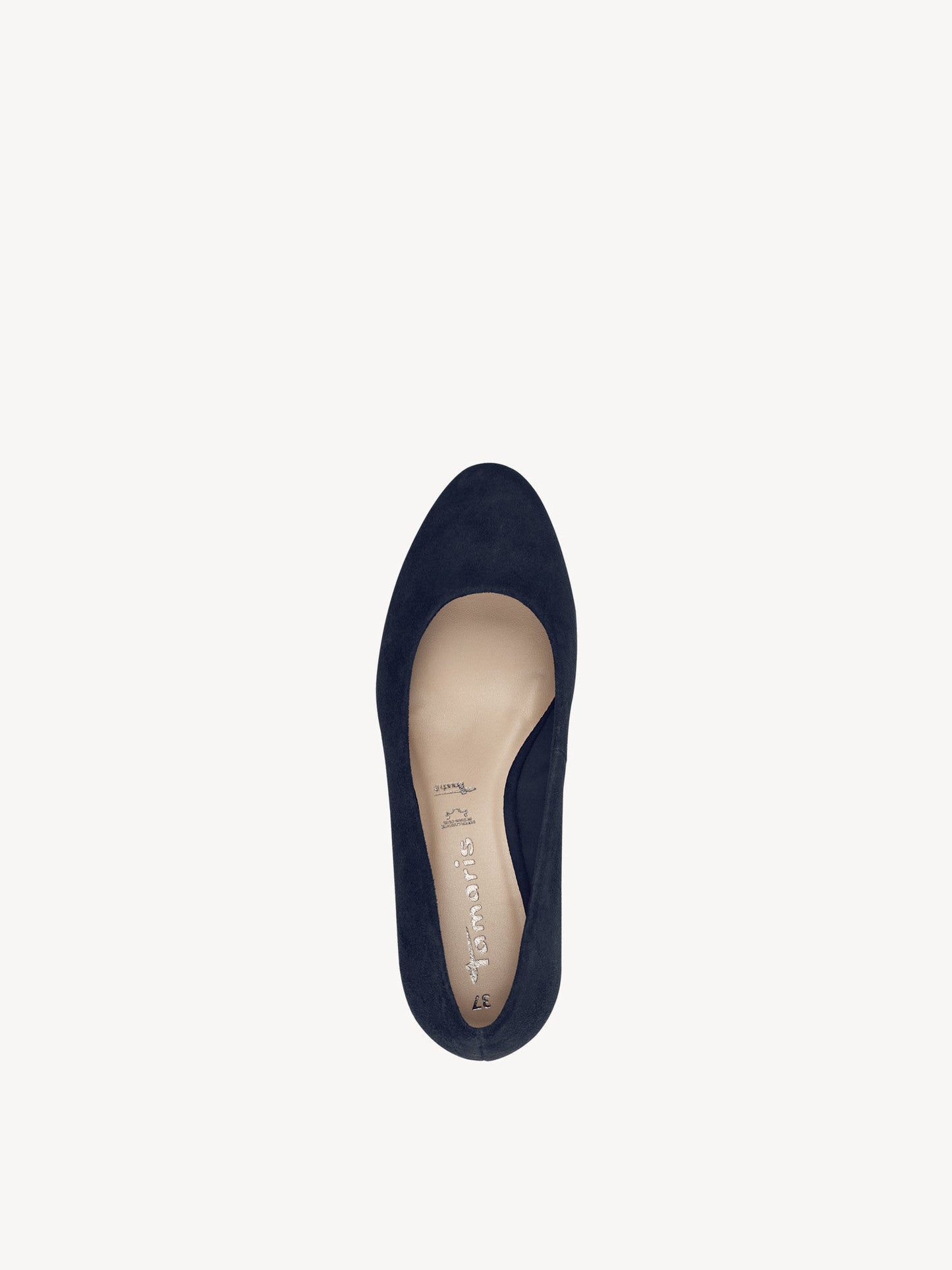 Tamaris Women's 1-22303-42 Leather Wedge Heel Pump Shoes Navy Blue