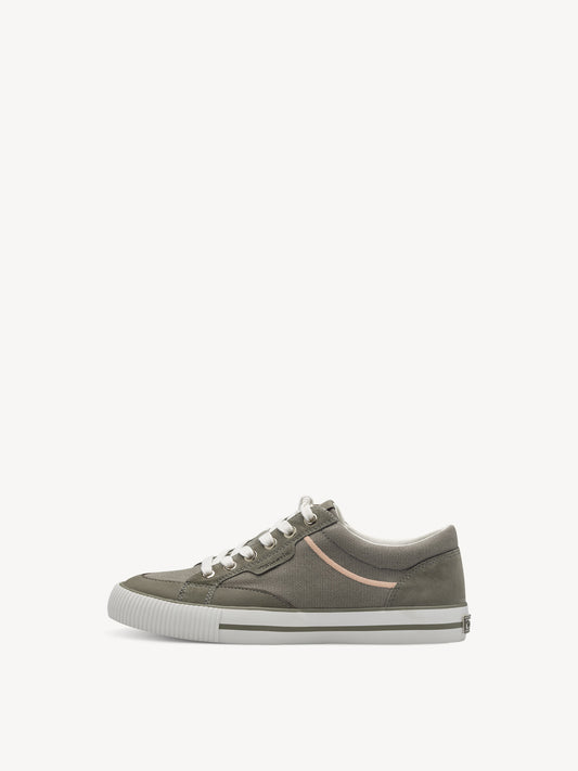 Tamaris Women's 1-23607-42 Leather Lace-Up Sneakers Olive Green