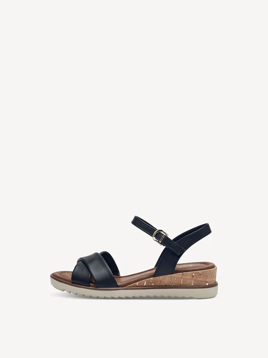 Tamaris Women's 1-28106-42 Heeled Sandals Navy Blue