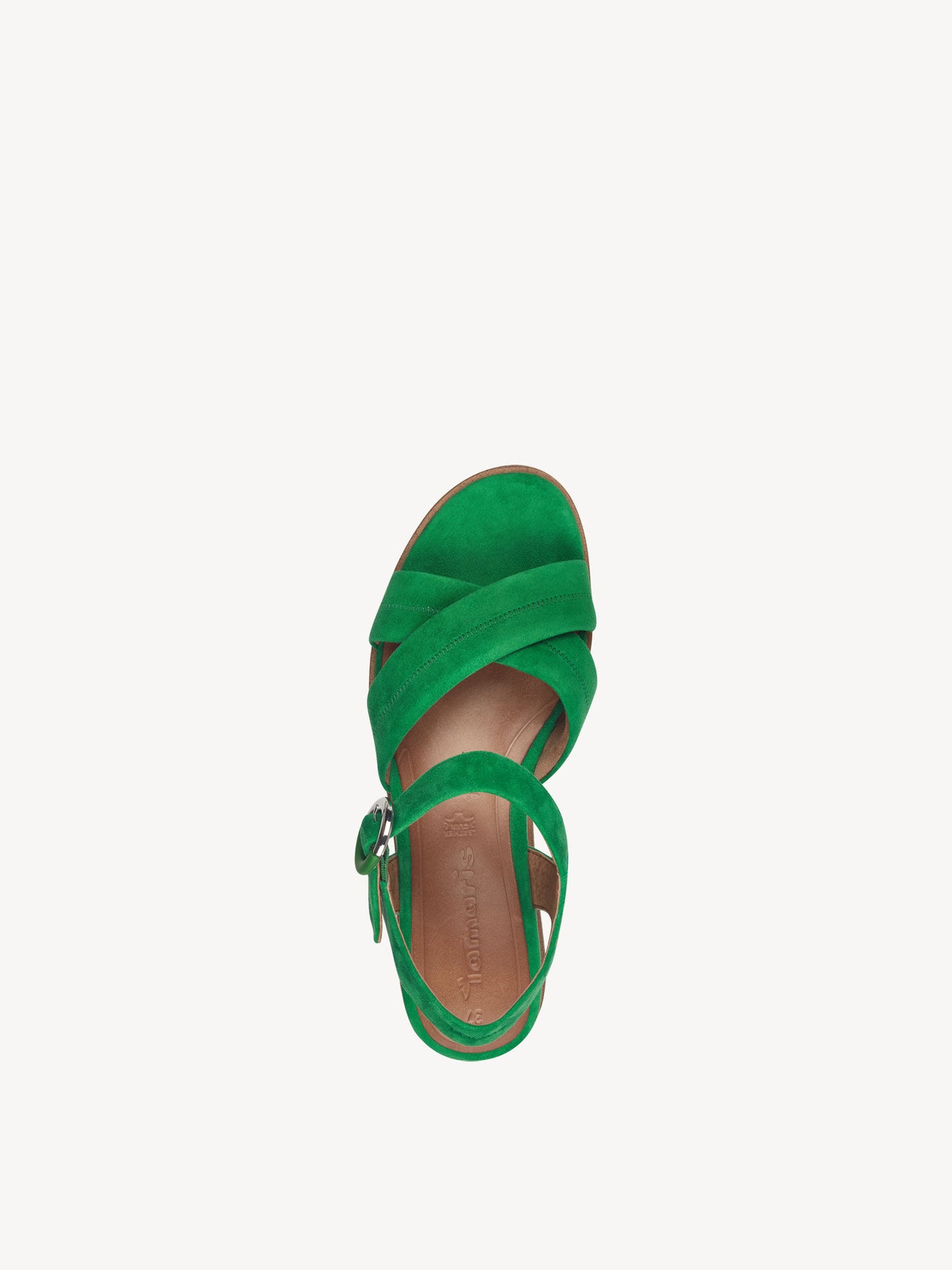 Tamaris Women's 1-28202-42 Heeled Leather Sandals Green