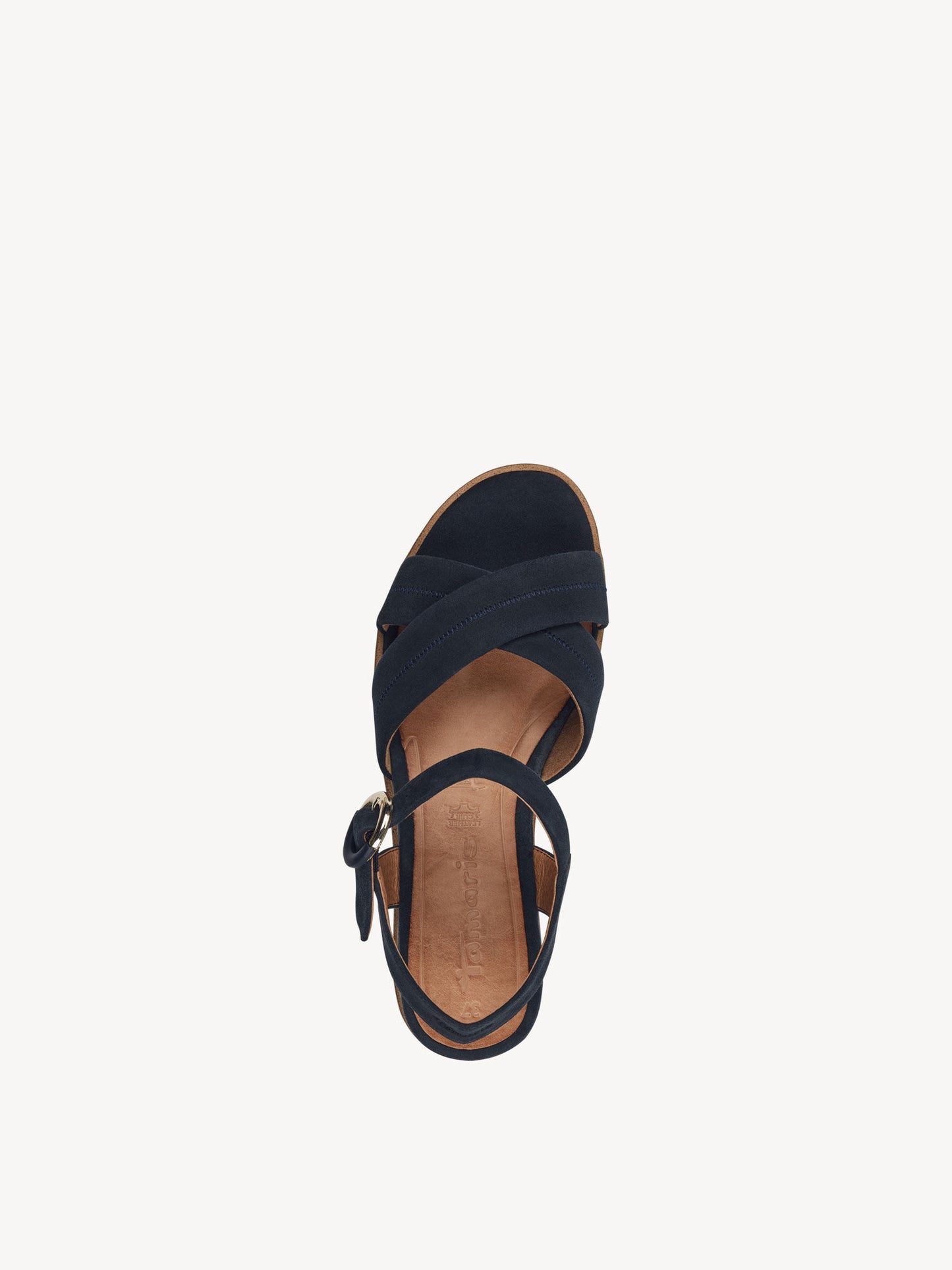 Tamaris Women's 1-28202-42 Heeled Leather Sandals Navy Blue