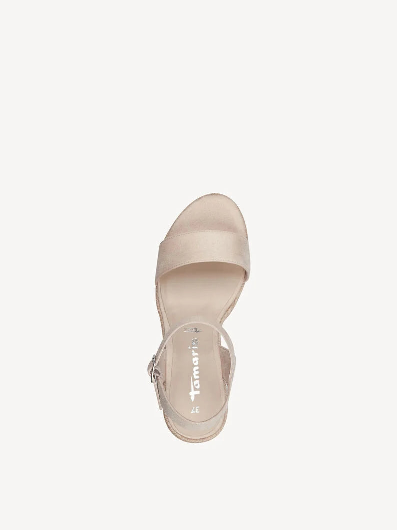 Tamaris Women's 1-28300-42 Wedge Heel Sandals Nude Pink