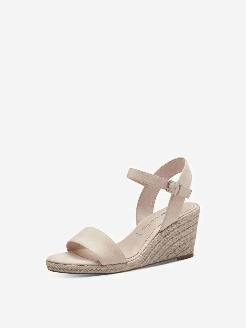 Tamaris Women's 1-28300-42 Wedge Heel Sandals Nude Pink