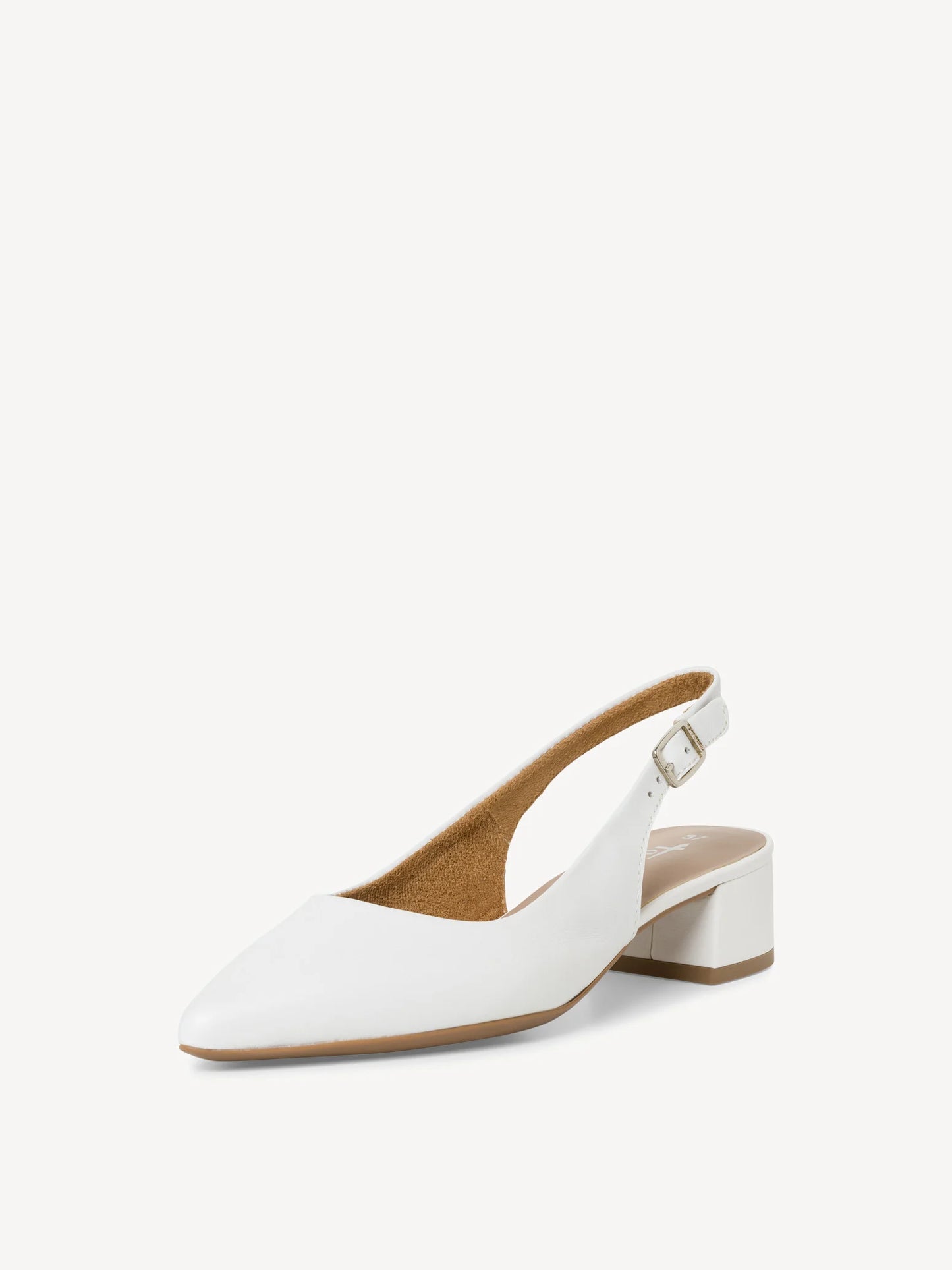 Tamaris Women's 1-29500-42 Leather Sling Pumps Shoes White