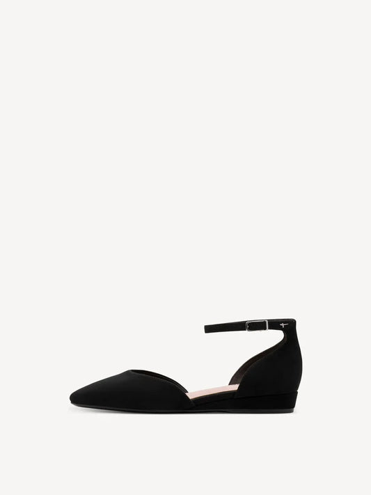 Tamaris Women's 1-22155-46 Leather Ballerina Shoes Black