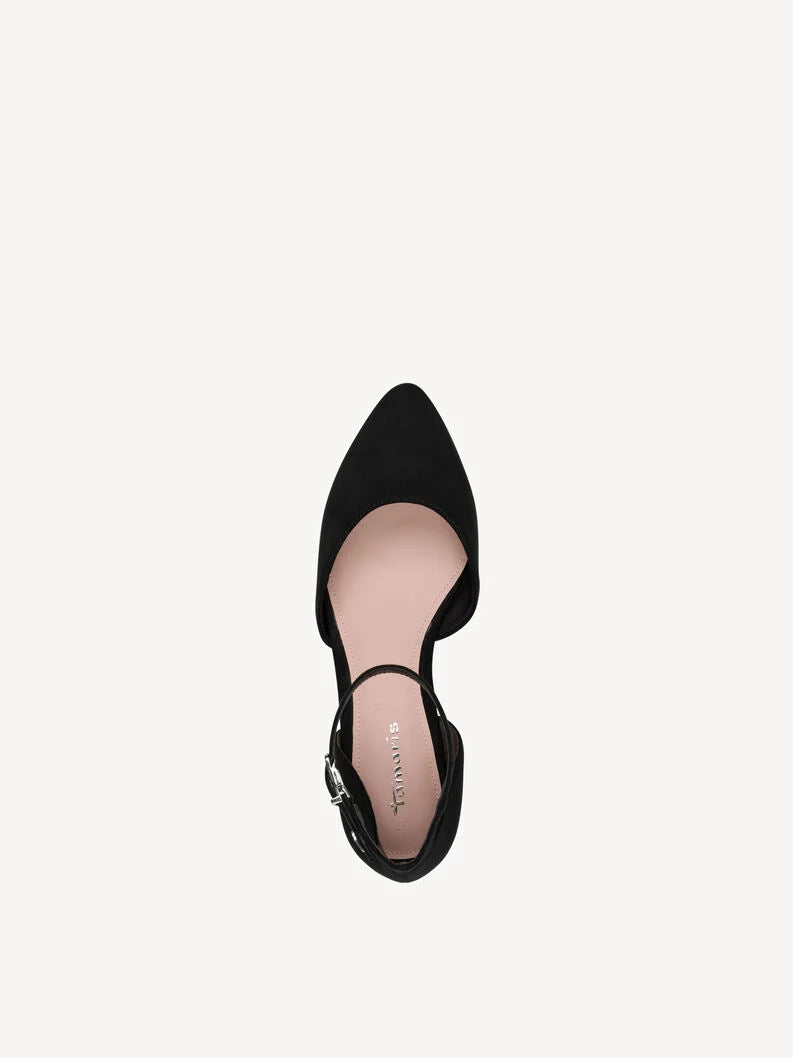 Tamaris Women's 1-22155-46 Leather Ballerina Shoes Black