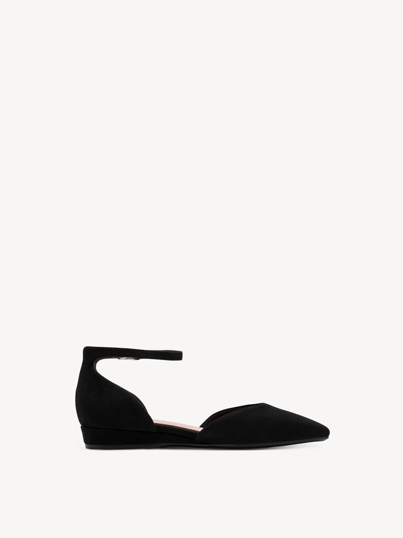 Tamaris Women's 1-22155-46 Leather Ballerina Shoes Black