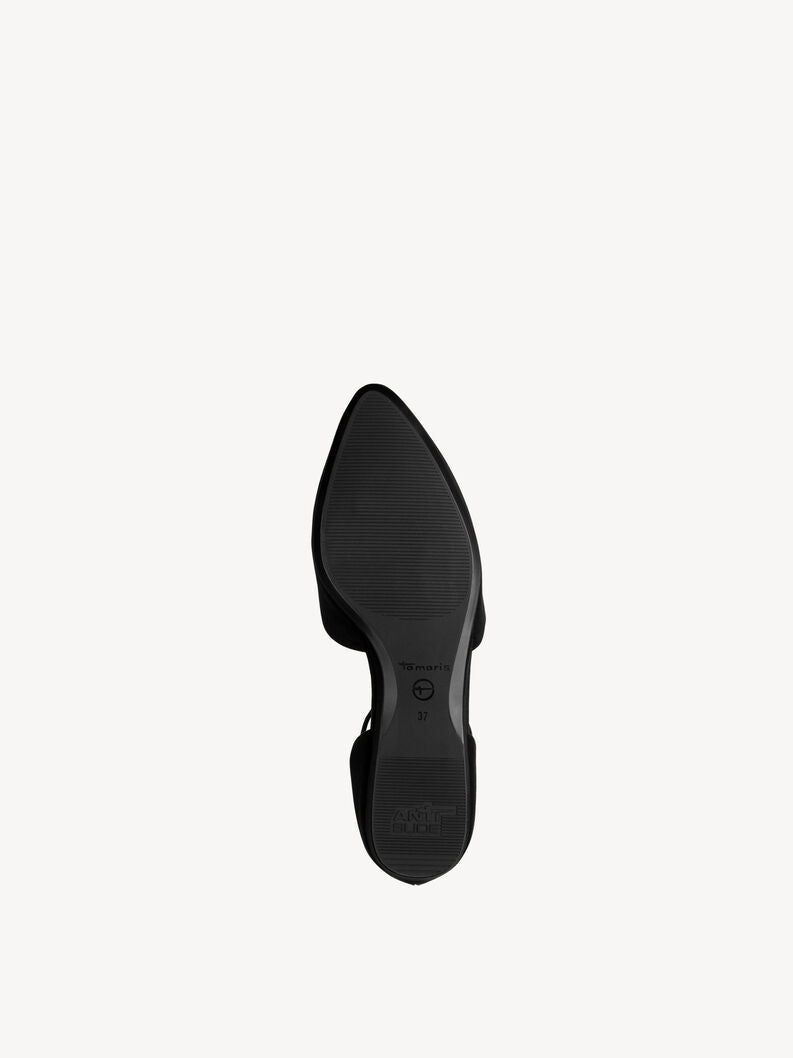 Tamaris Women's 1-22155-46 Leather Ballerina Shoes Black