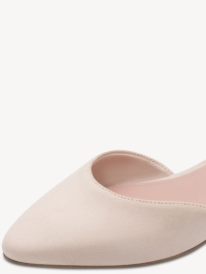Tamaris Women's 1-22155-46 Leather Ballerina Shoes Nude Beige