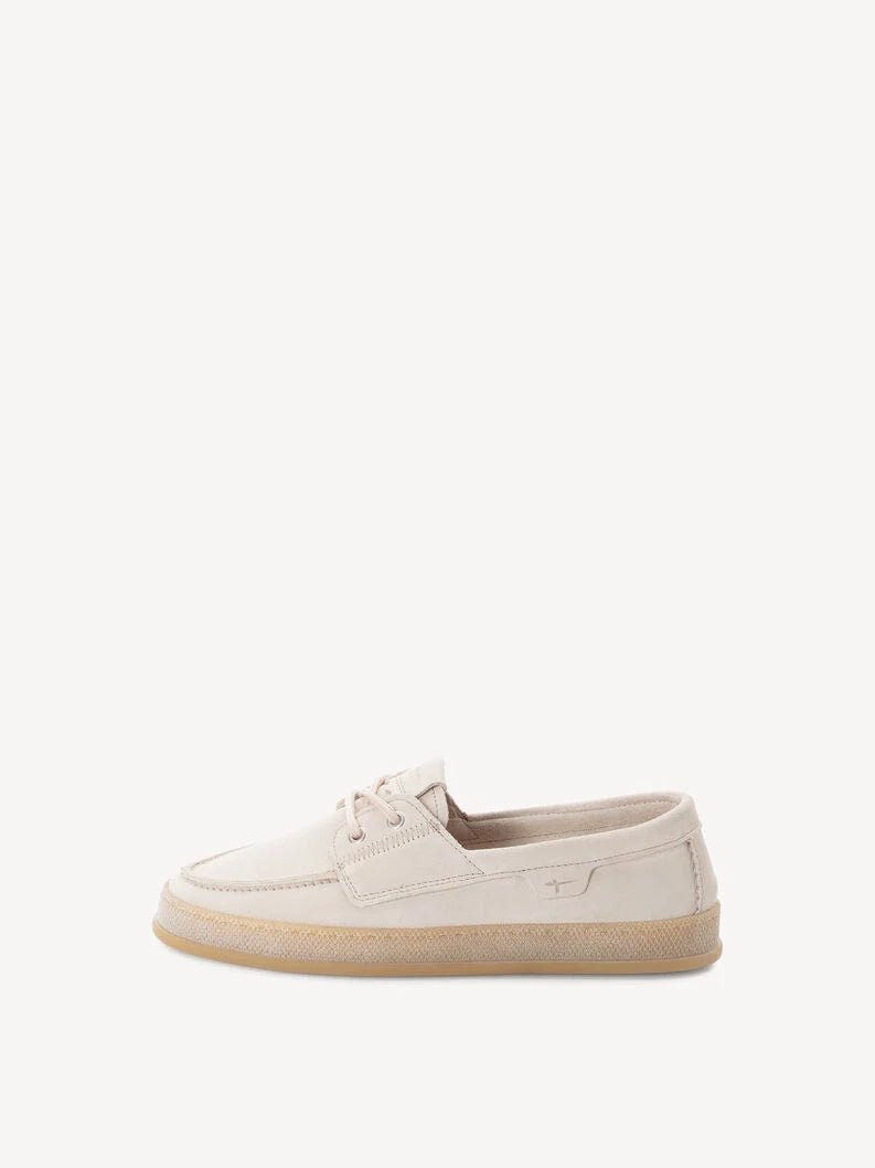 Tamaris Women's 1-23615-46 Leather Lace-Up Moccasin Shoes Antelope Beige