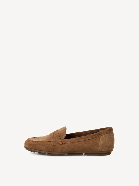 Tamaris Women's 1-24203-46 Leather Slipper Loafer Shoes Brown